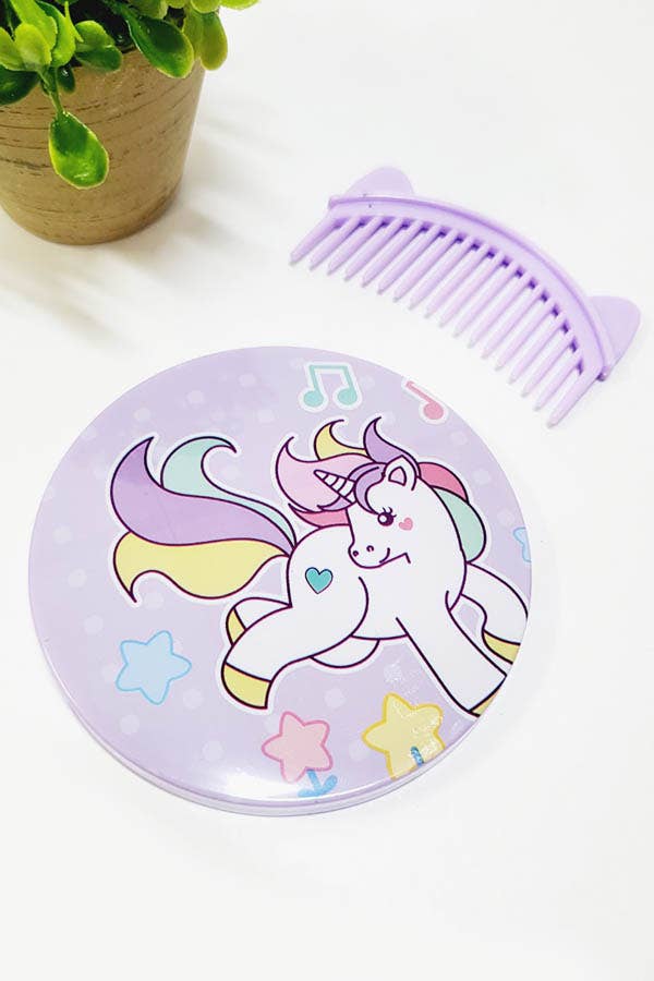Unicorn Comb and Mirror Set