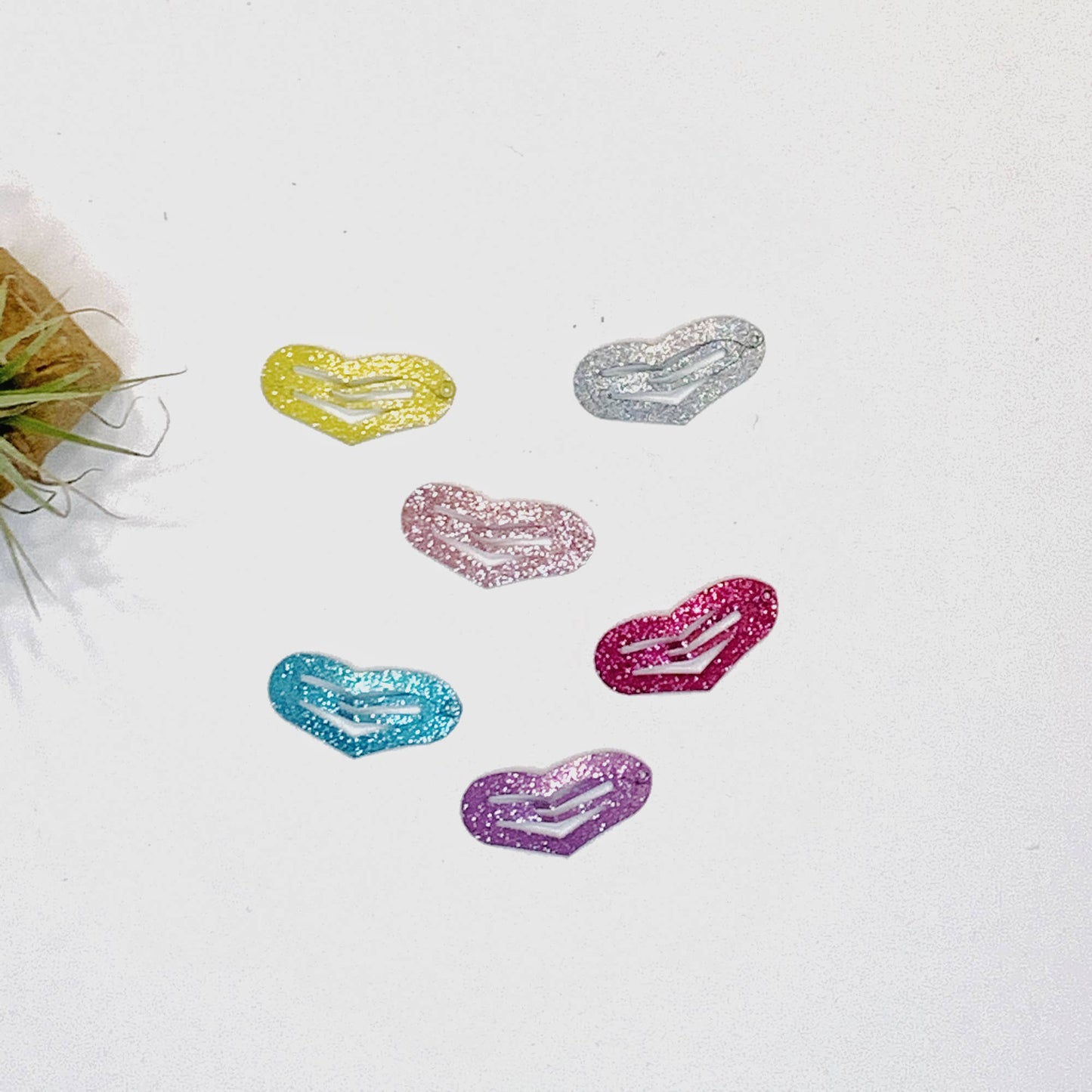 Sparkly Hearts Hair Clips