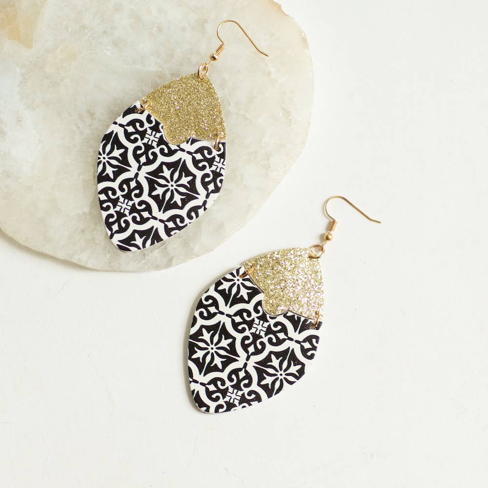 Black & White Josie Earring