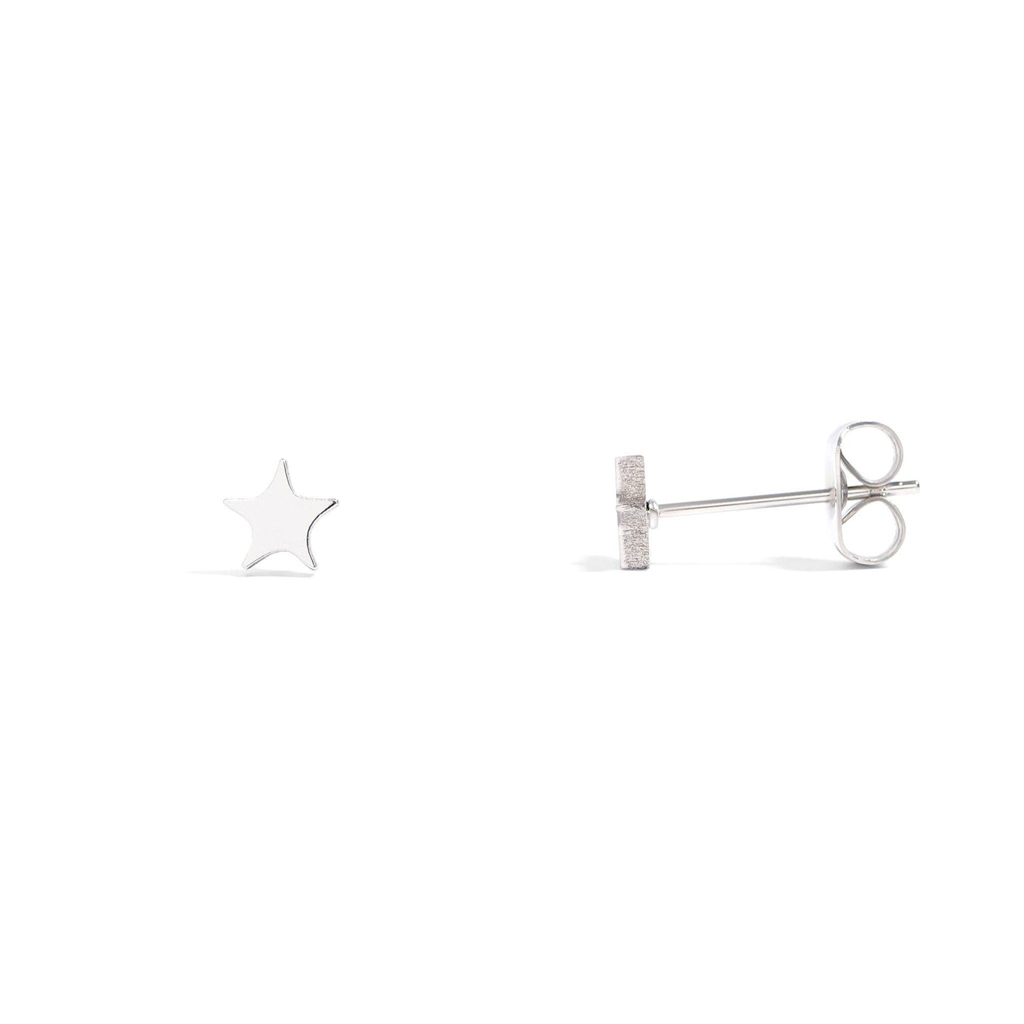Stainless Steel Star Stud Earrings