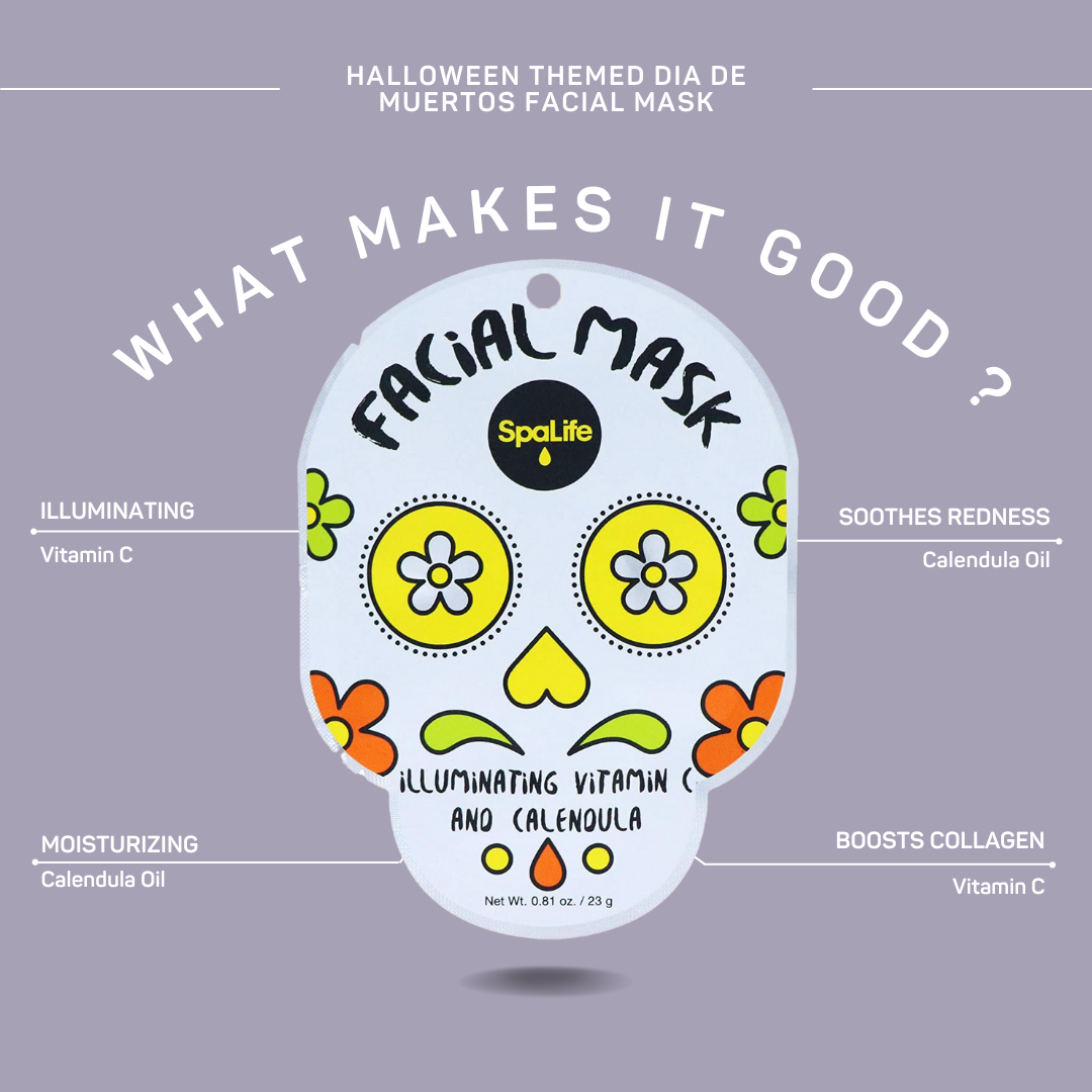 Halloween Dia de Muertos Inspired Skincare Sheet Mask