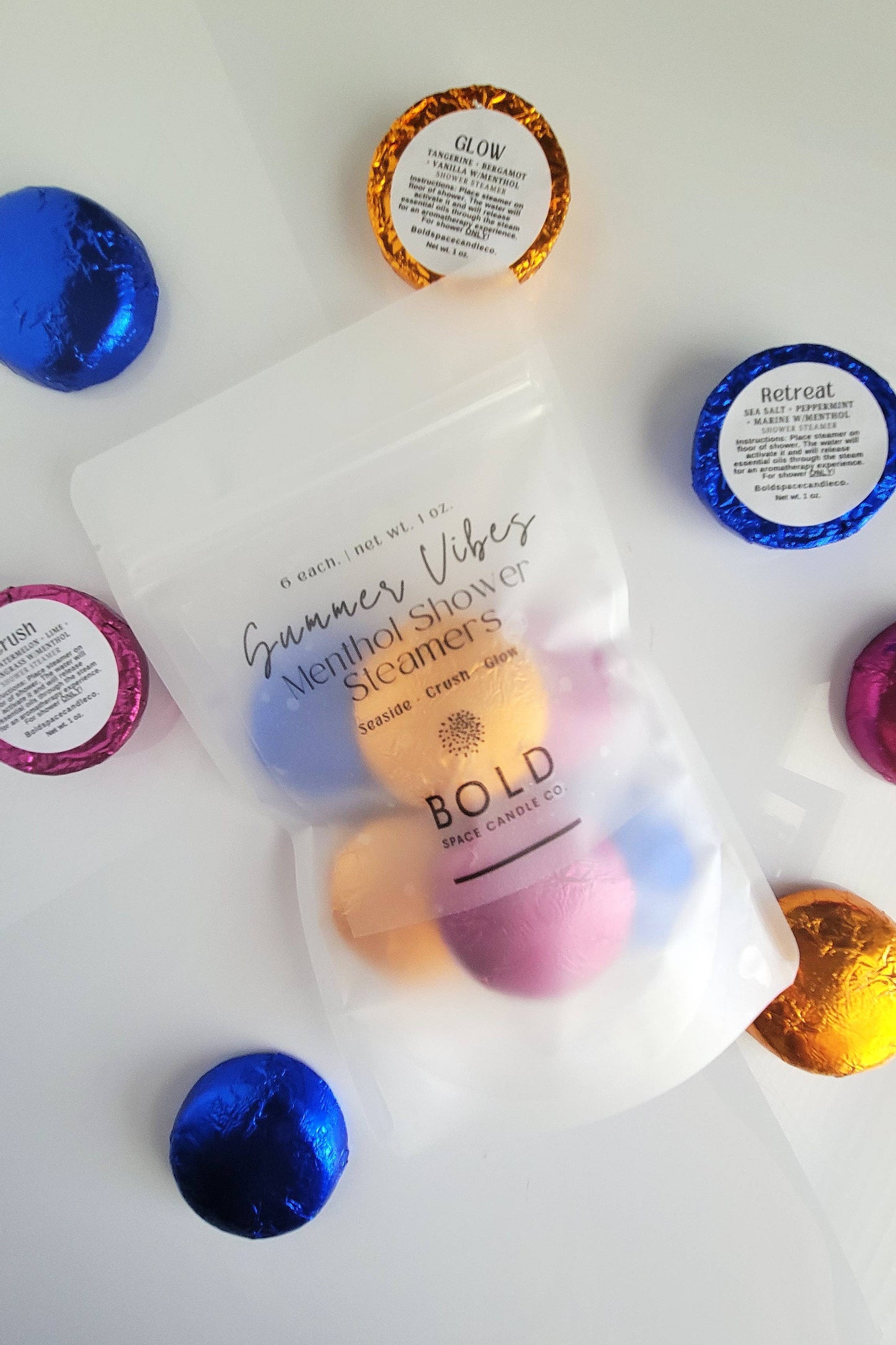 Summer Vibes | Menthol Shower Steamer Pack | 3 Scents