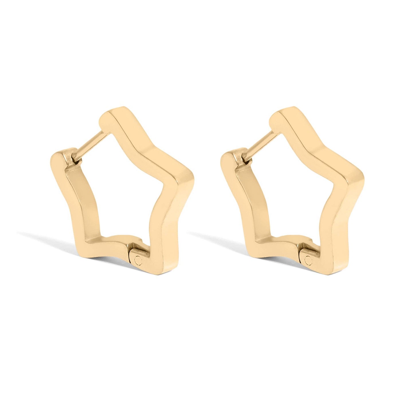 Gold Star Huggie Earrings
