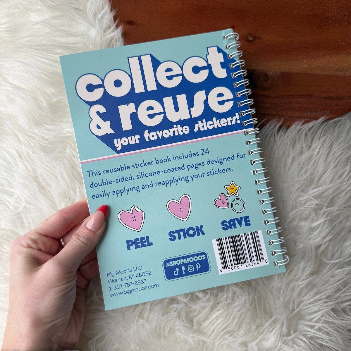 Blue Unused Sticker Book