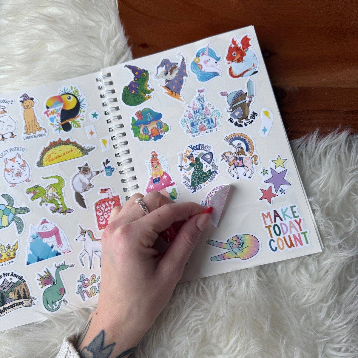 Blue Unused Sticker Book