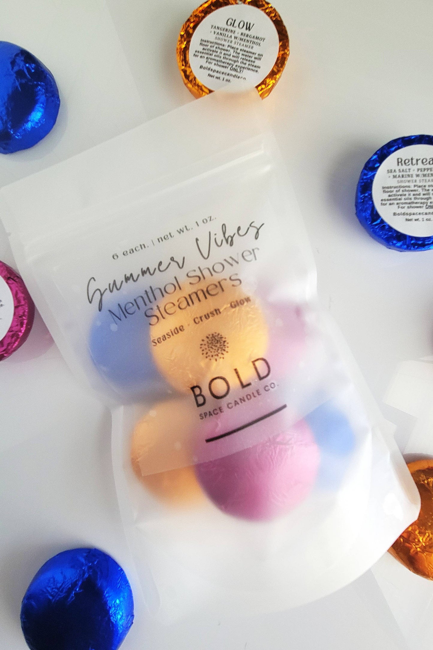 Summer Vibes | Menthol Shower Steamer Pack | 3 Scents