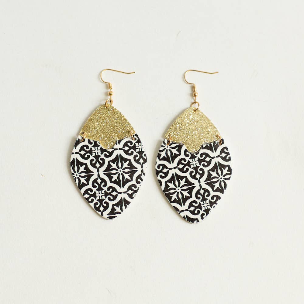 Black & White Josie Earring