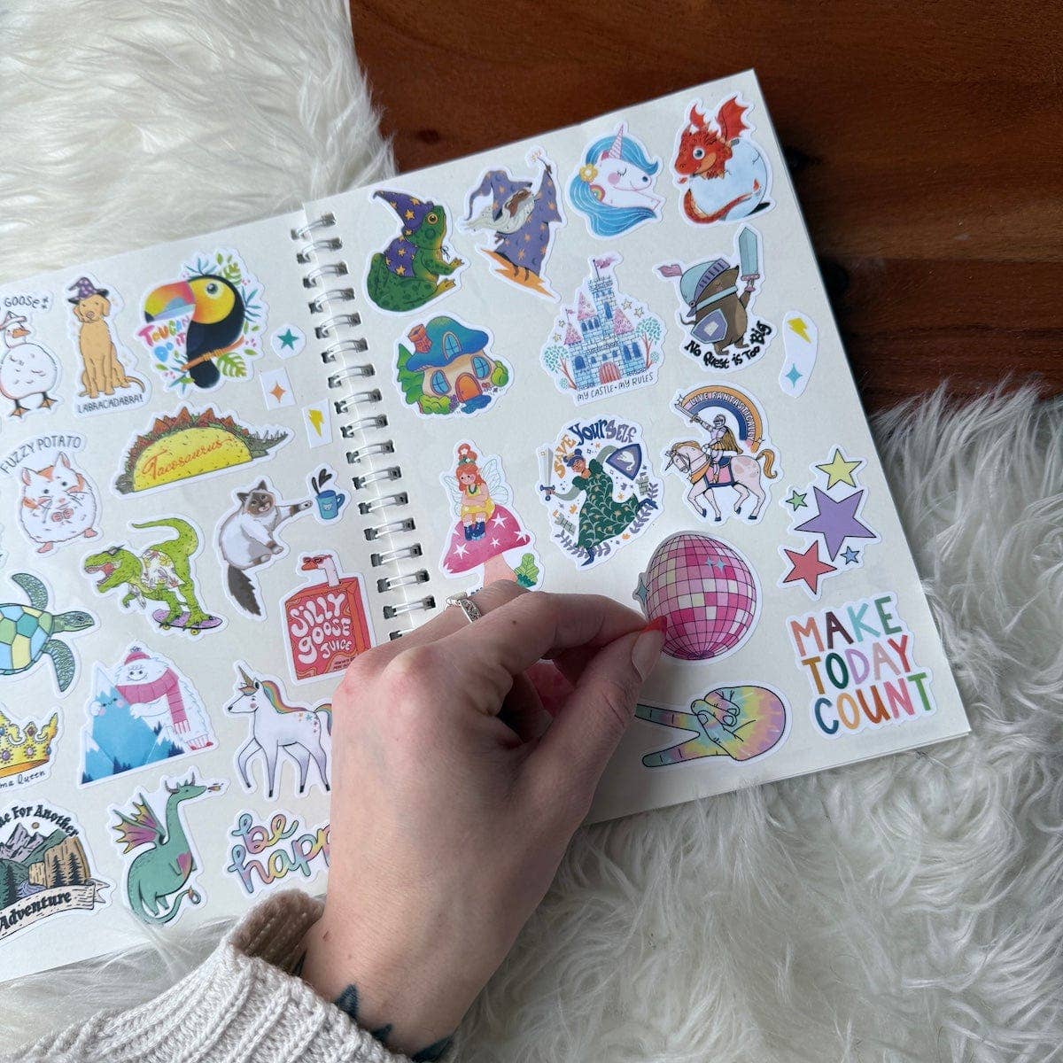 Blue Unused Sticker Book