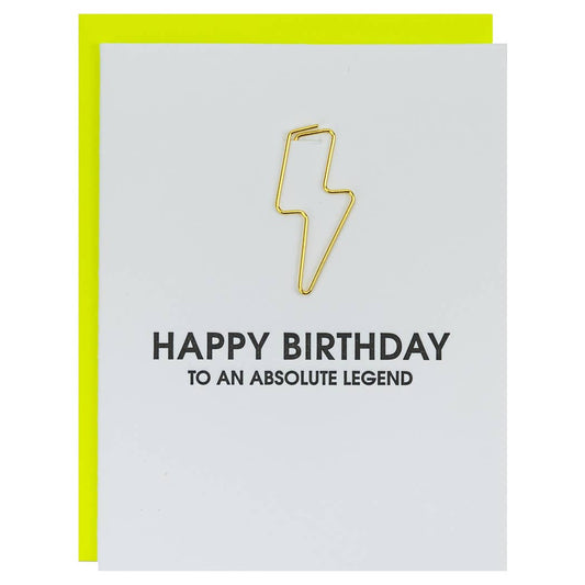 Absolute Legend Paper Clip Letterpress Greeting Card