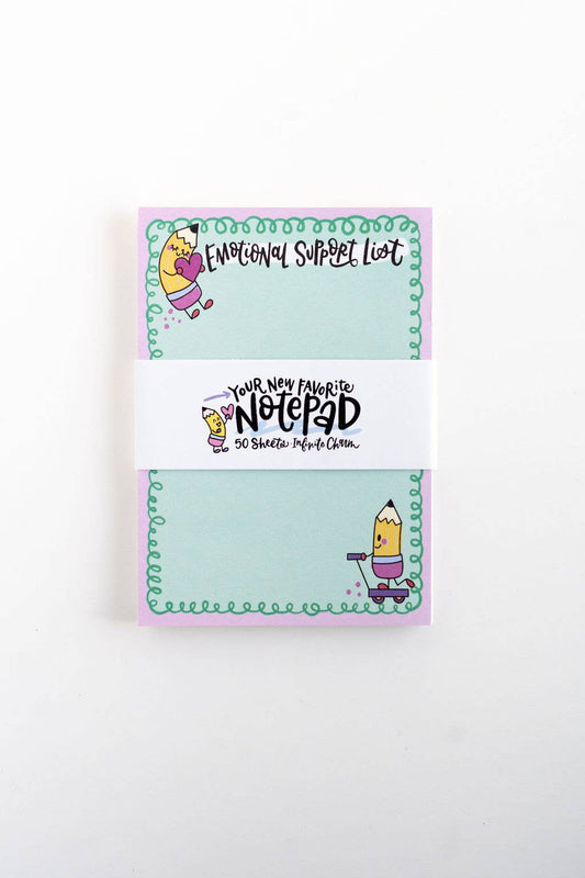 Emotional Support List Notepad