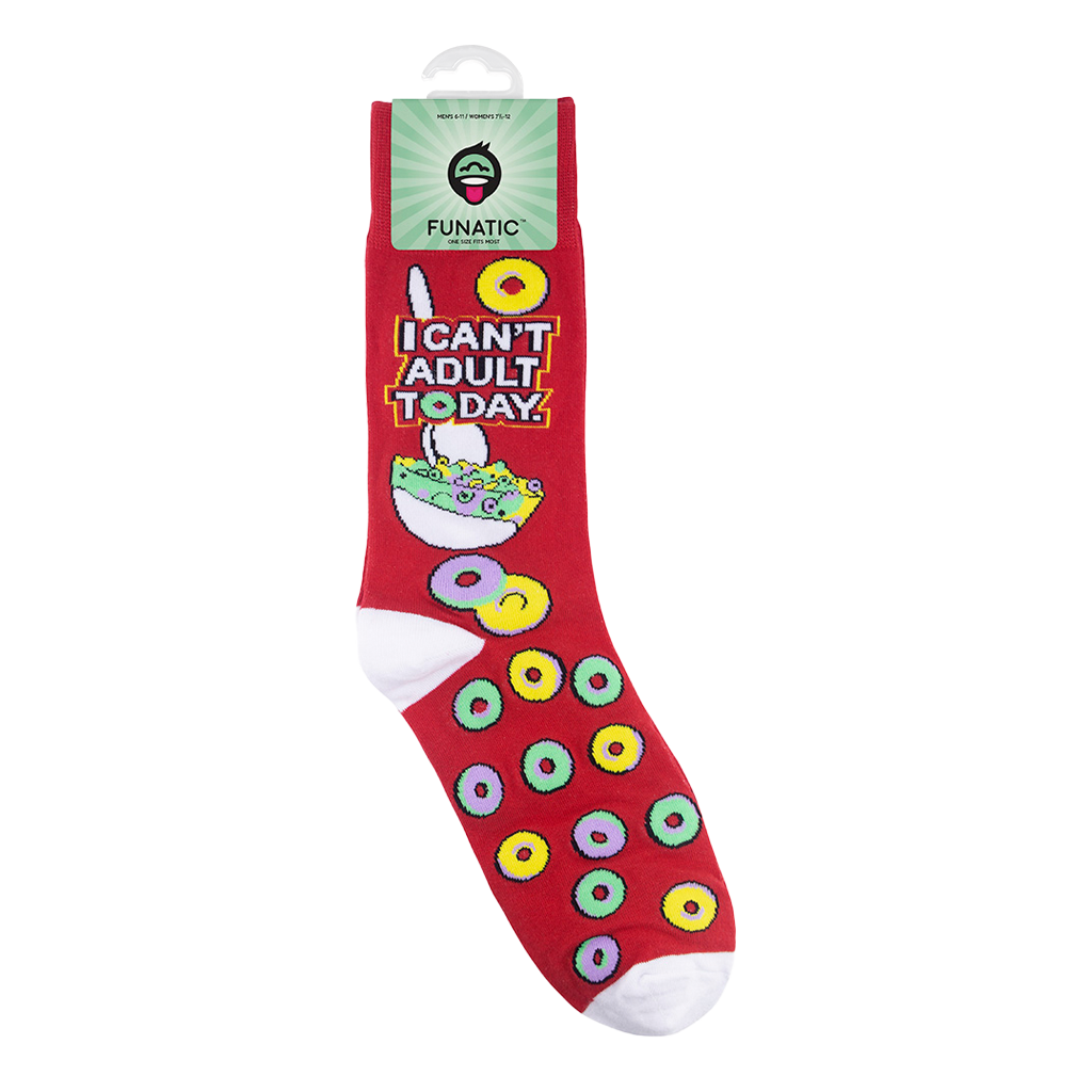 I Can't Adult Today | Funny Unisex Socks | Graphic Socks