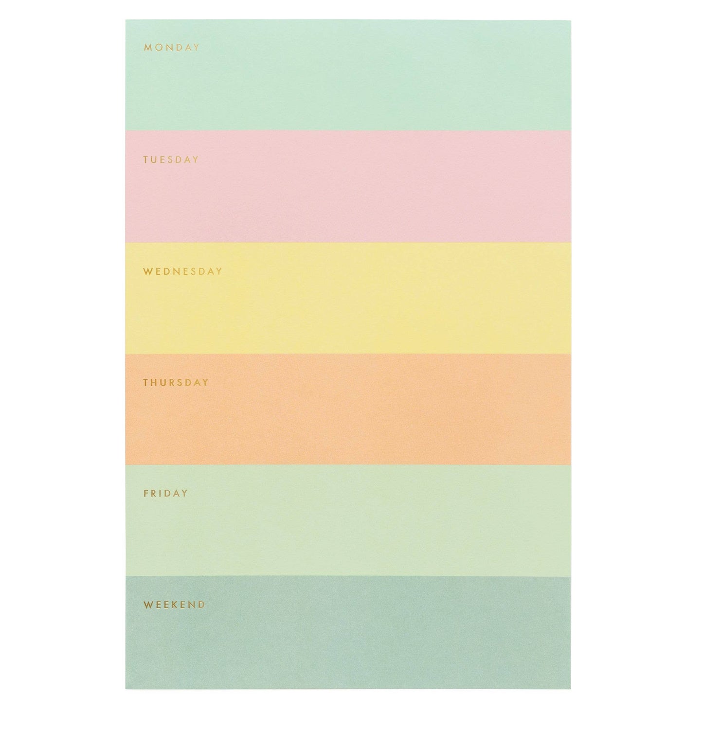 Color Block Weekly Memo Notepad