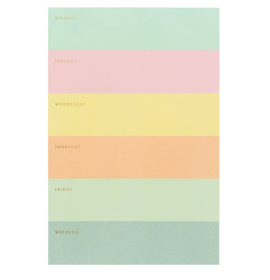 Color Block Weekly Memo Notepad