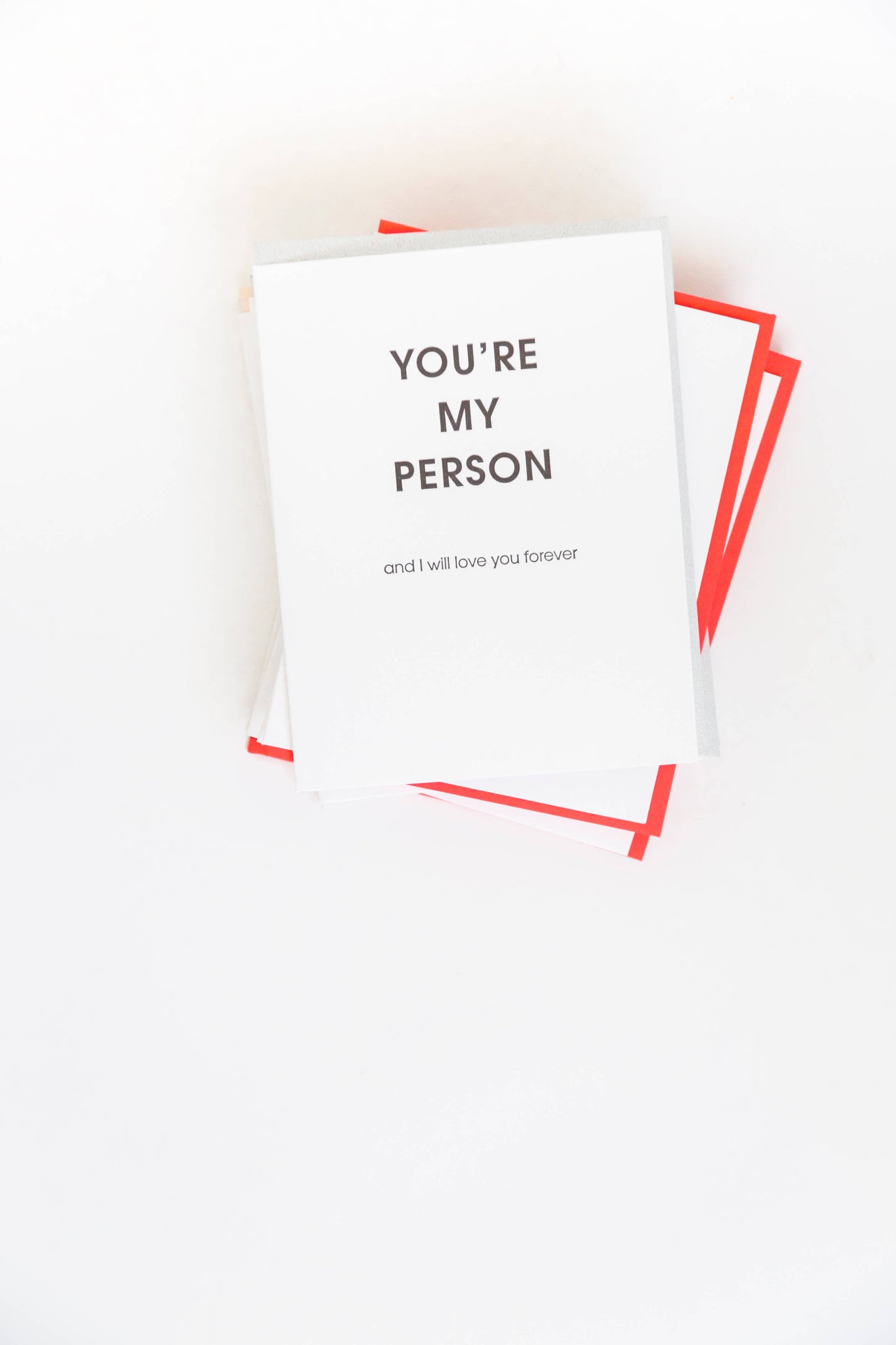 You're My Person Letterpress Greeting Card