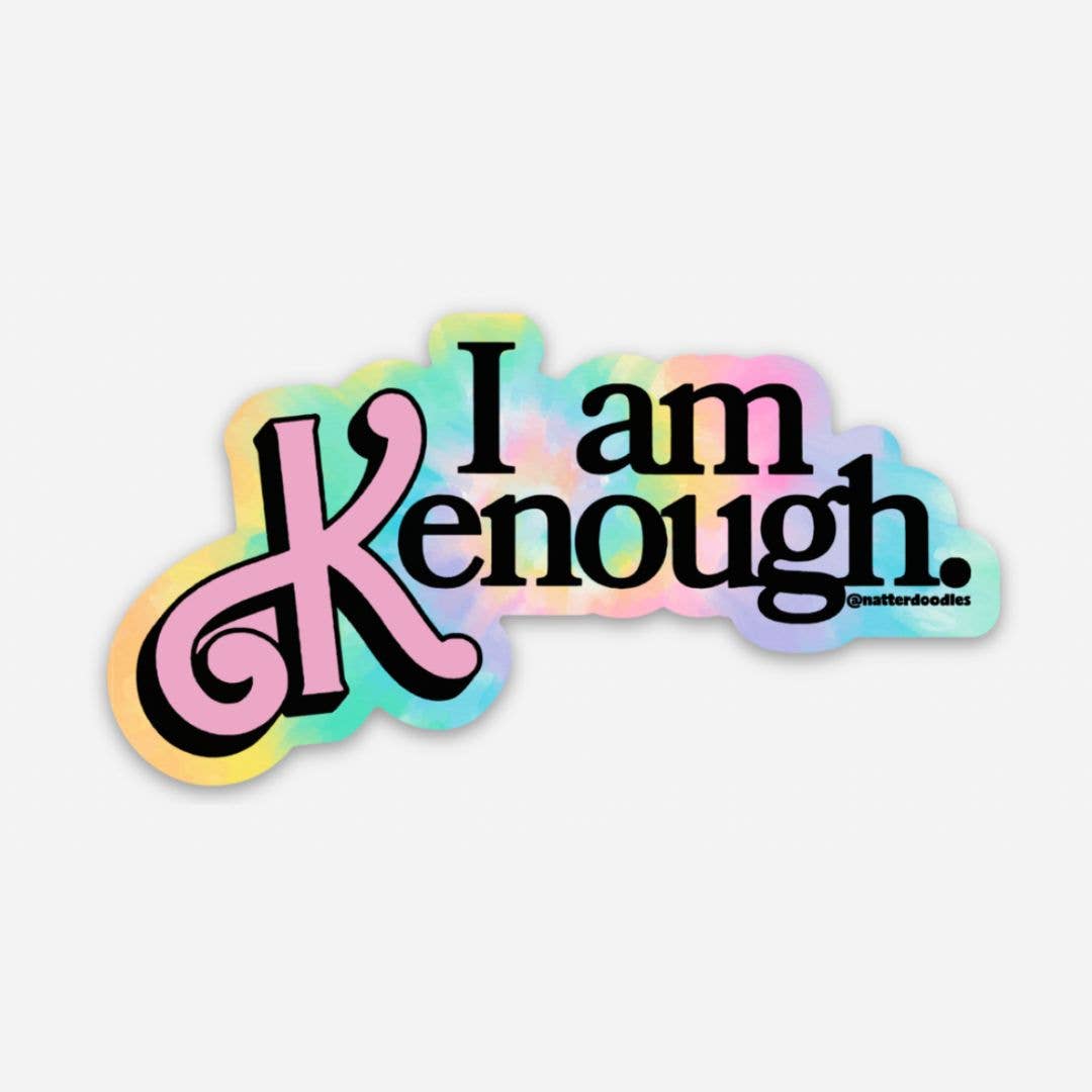 I Am Kenough Barbie Movie Waterproof Sticker