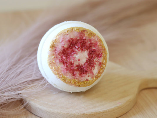 Ruby Geode Bath Bomb, Crystal Bath Bomb