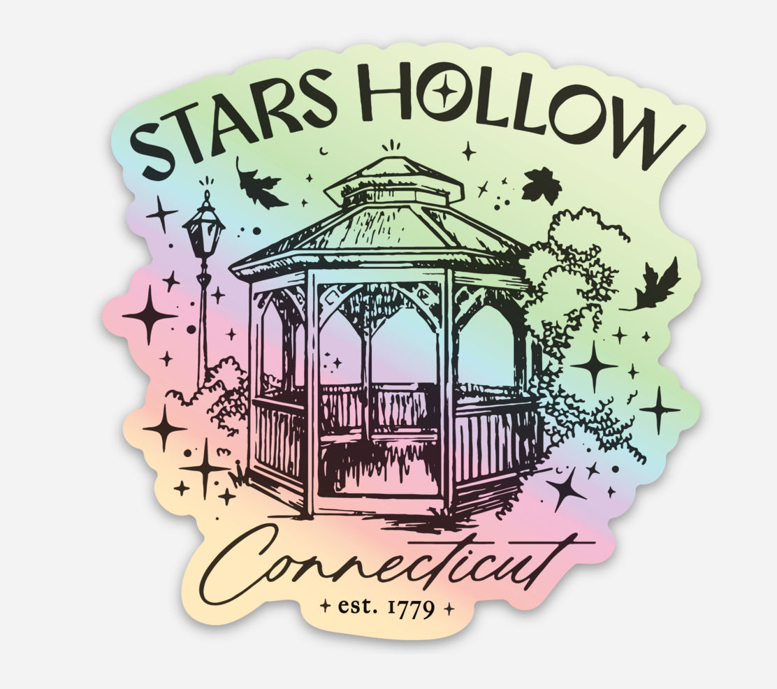 Stars Hollow Town Gazebo Gilmore Girls Holographic Sticker