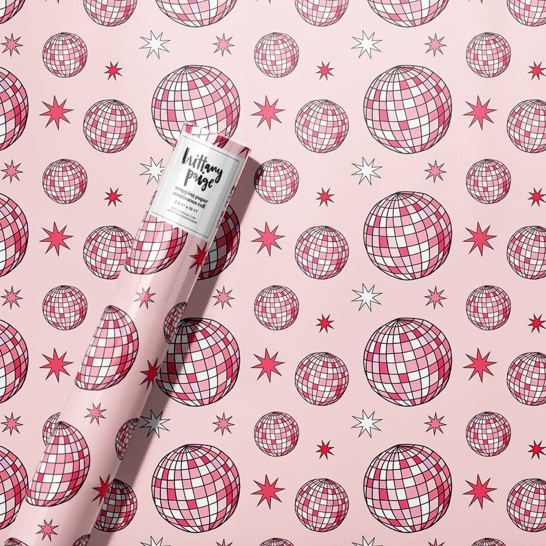 Disco Christmas Wrapping Paper Roll