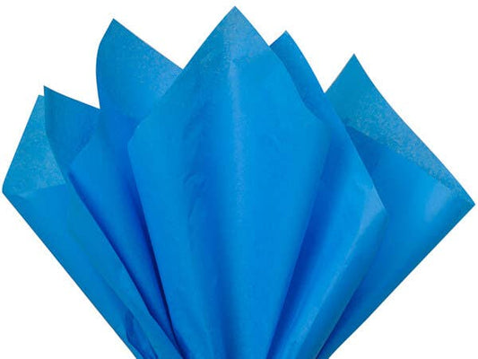 Tissue Paper 20X30" Flat Packed Sheets: Brilliant Blue