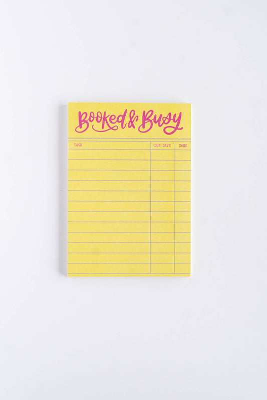 Booked and Busy Notepad