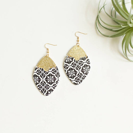 Black & White Josie Earring