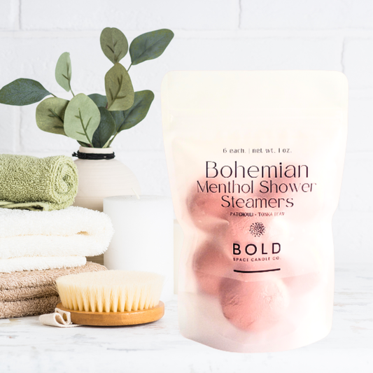 Bohemian | Patchouli + Tonka Bean Menthol Shower Steamers - 6 pack