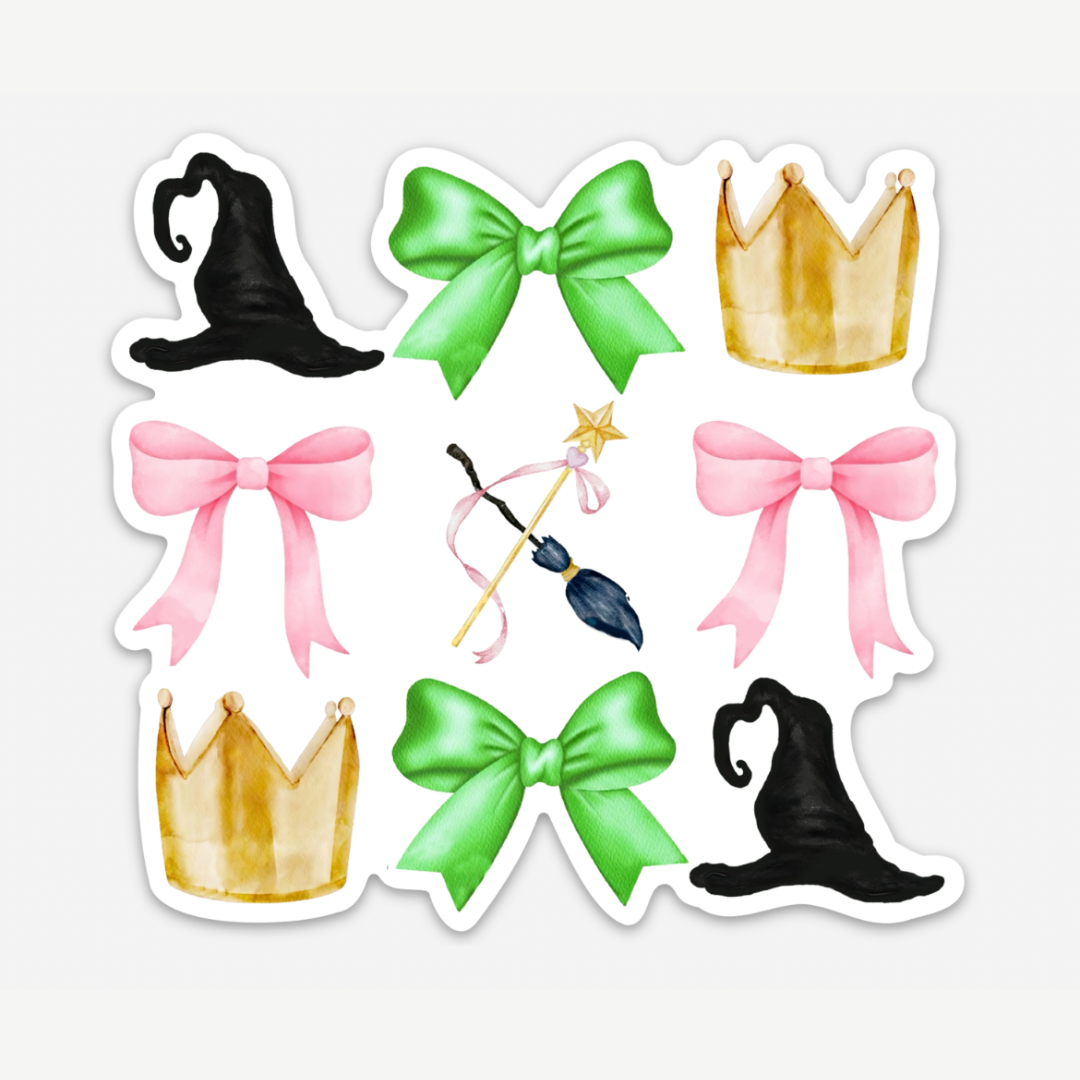 Wicked Cute Movie Musical Girly Elphaba Galinda Sticker