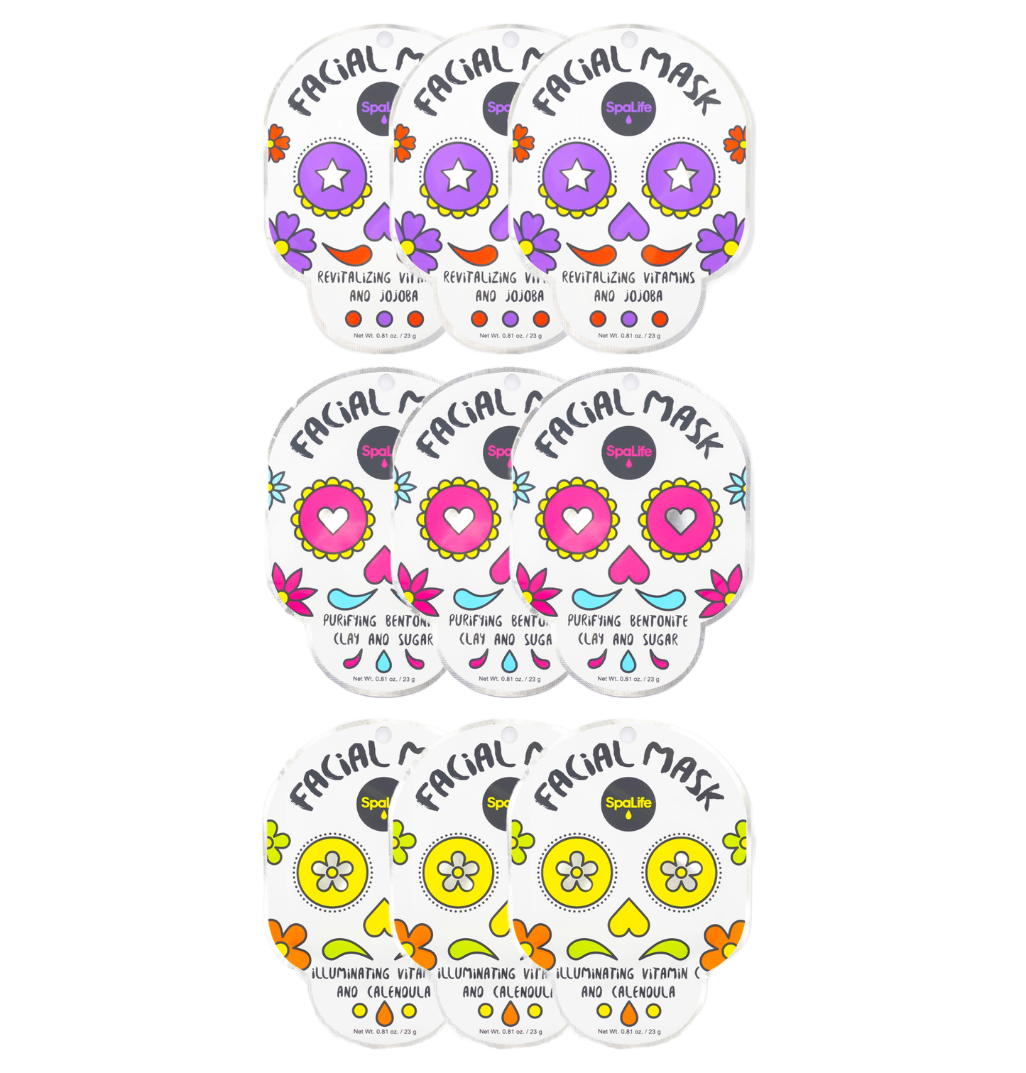 Halloween Dia de Muertos Inspired Skincare Sheet Mask