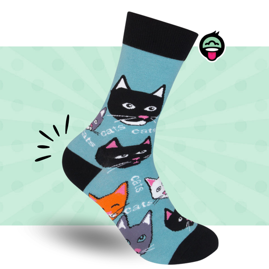 Cats Cats Cats Socks | Funny Unisex Socks | For Cat Lovers