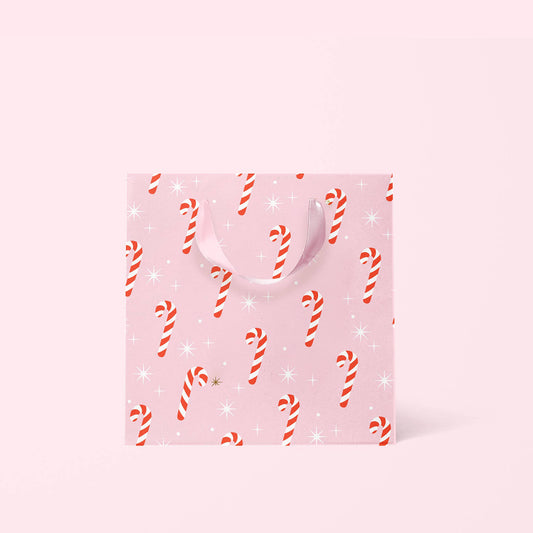 Holiday Candy Cane Gift Bag: Small