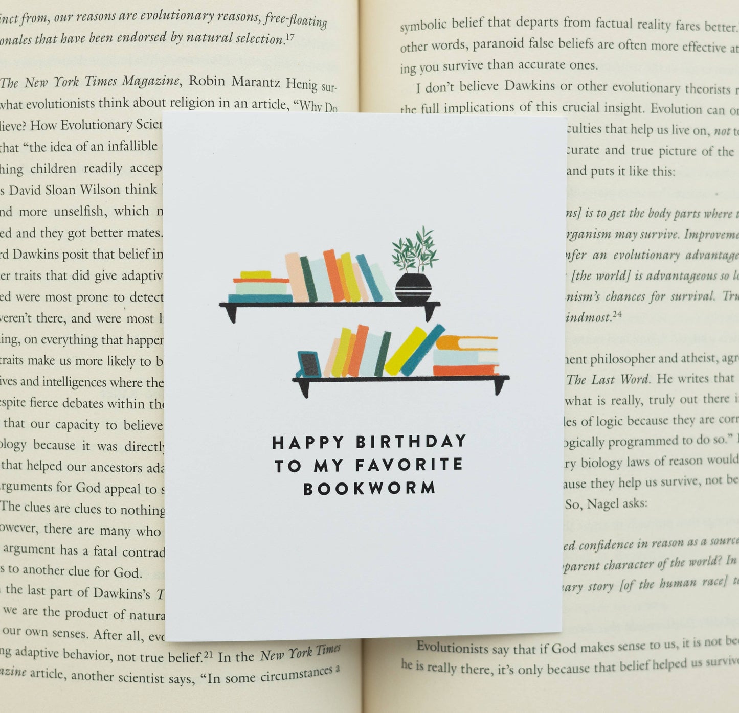 Bookworm Birthday Card