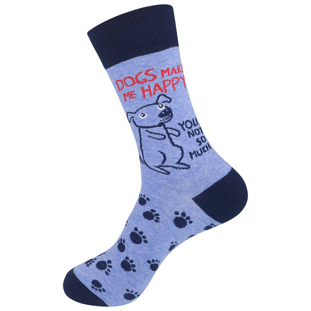 Dogs Make Me Happy, You Not So Much Socks | Funny Socks