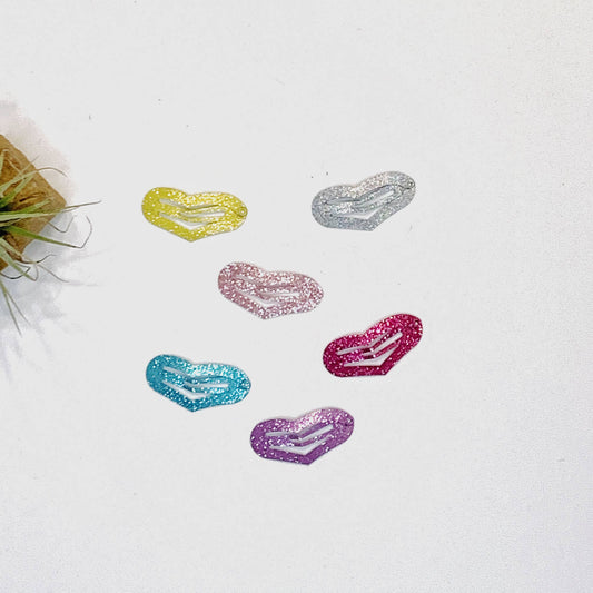 Sparkly Hearts Hair Clips