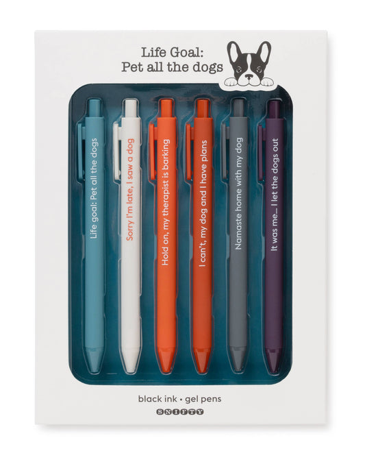 Life Goal - Pet ALL the Dogs: Quotable Pen Set