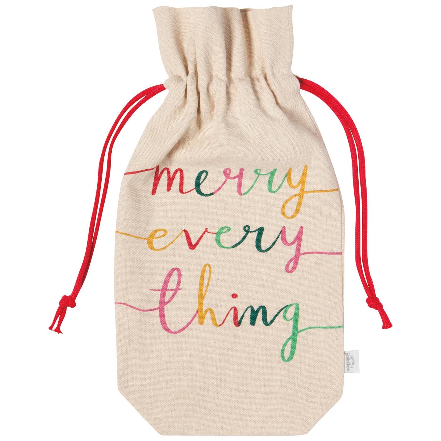 Merry Everything Christmas Wine Bag