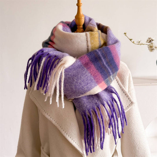 Soft Gradient Knit Tassel Scarf/Wrap/Shawl