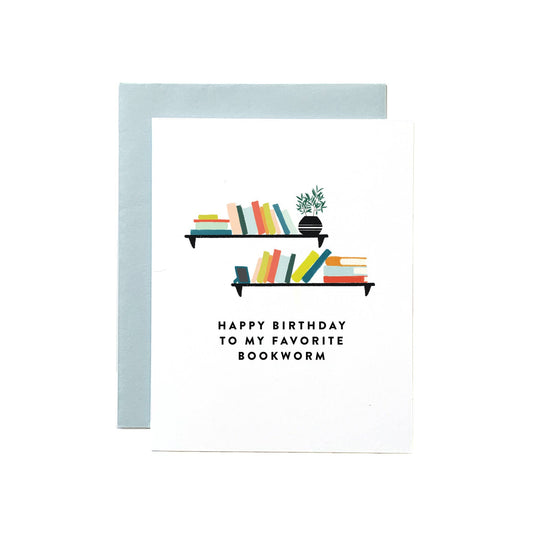 Bookworm Birthday Card