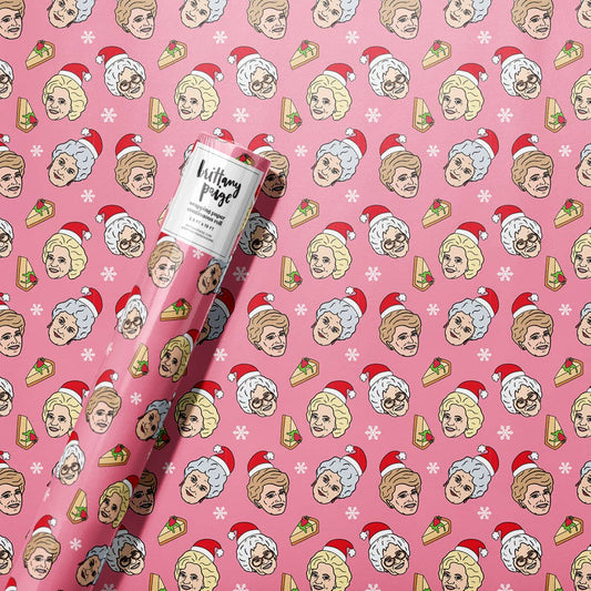 Golden Christmas Wrapping Paper Roll