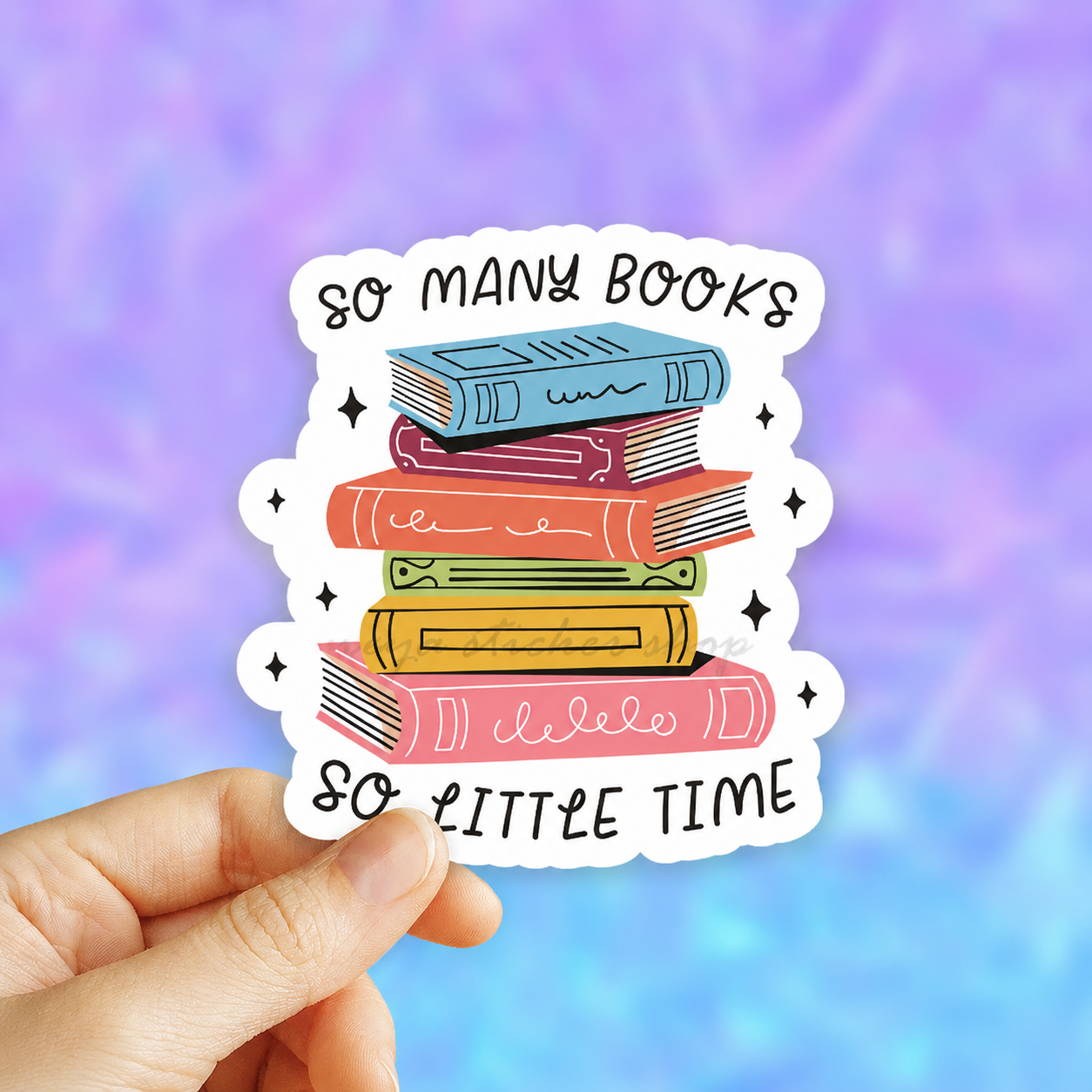 So Many Books Sticker