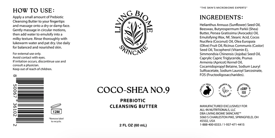 Coco-Shea No. 9 Prebiotic Cleansing Butter