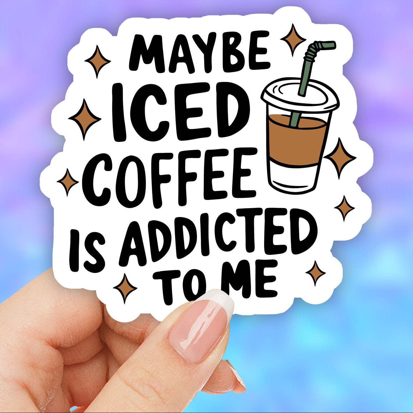 Iced Coffee Addict Sticker