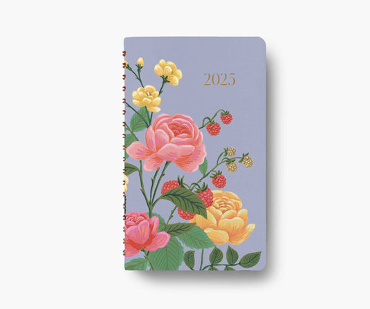 2025 Roses 12-Month Spiral Pocket Planner