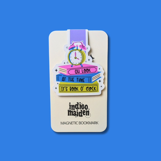 Oh Look At the Time It's Book O'Clock Magnetic Bookmark