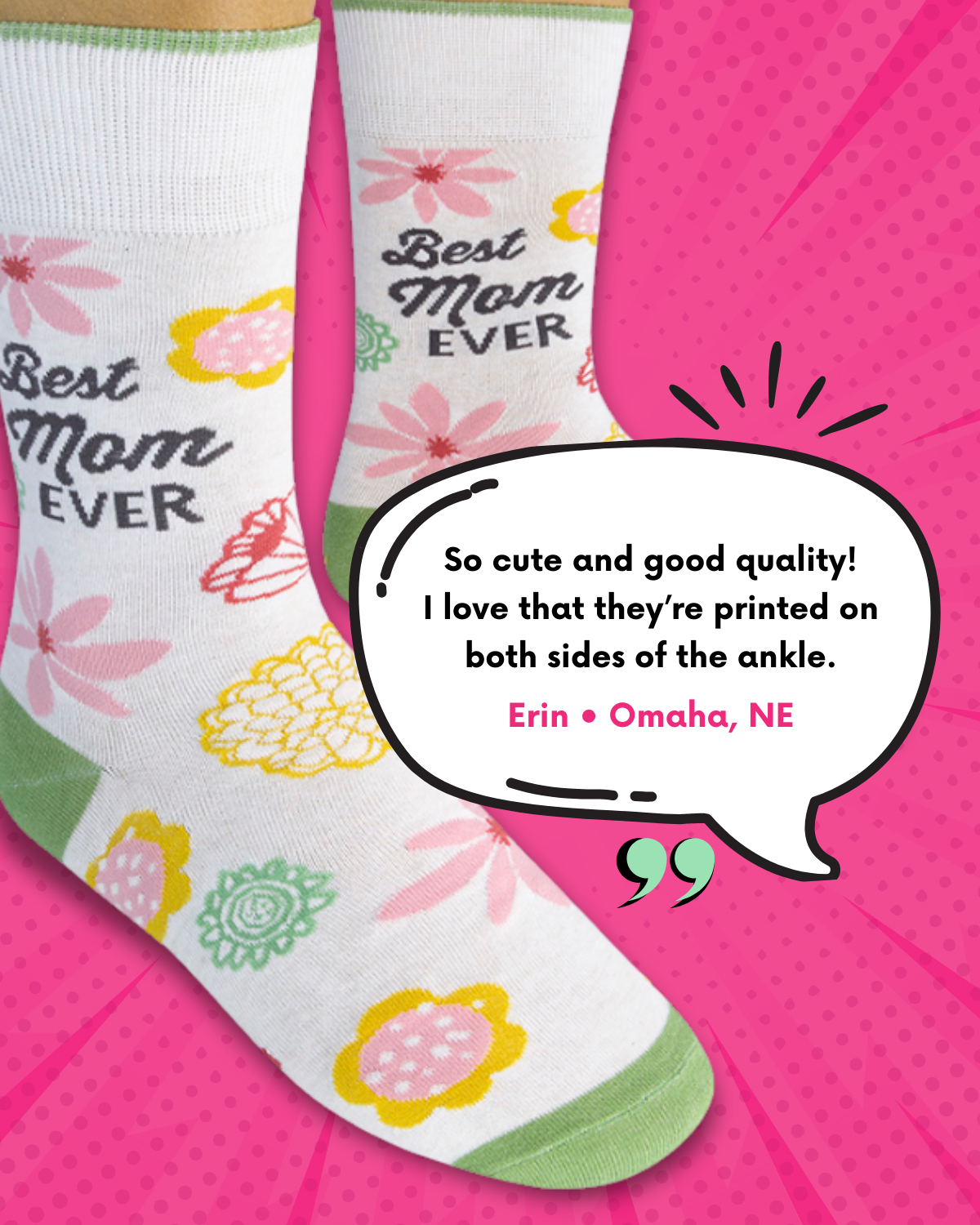 Best Mom Ever Socks | Gift for Mom | Graphic Socks