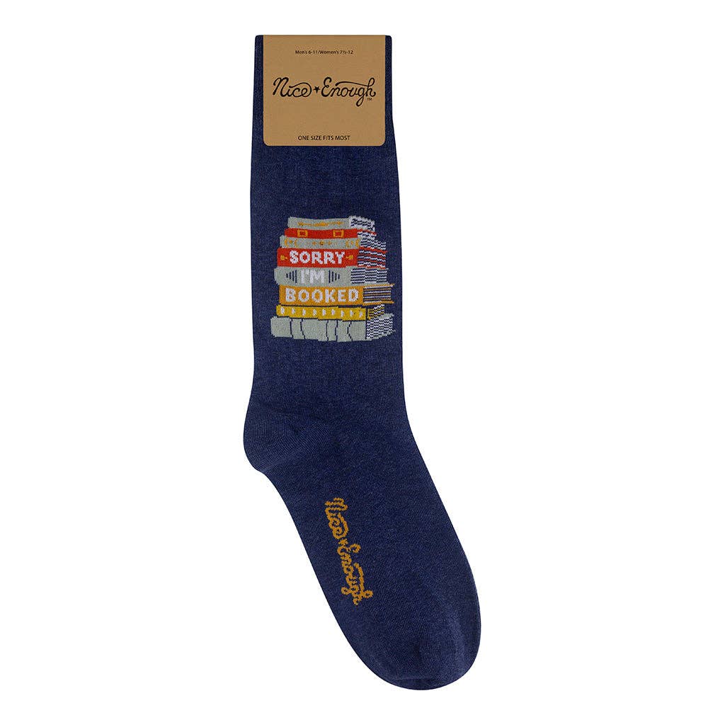Sorry I'm Booked Socks