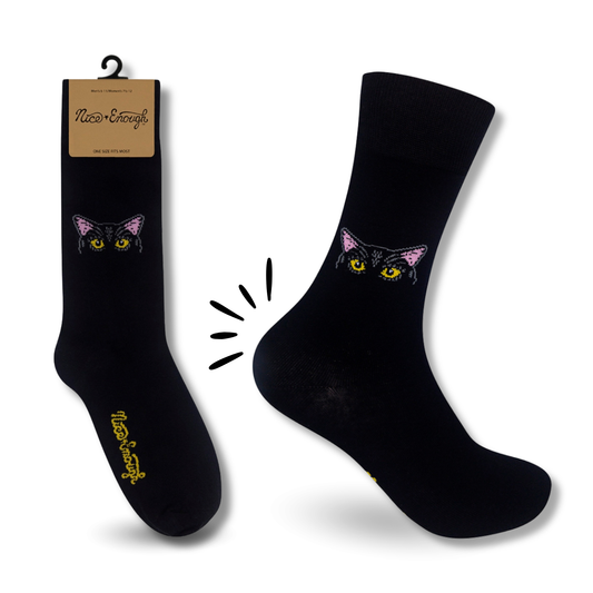 Tinker Black Cat Sock