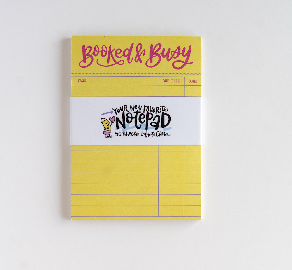 Booked and Busy Notepad