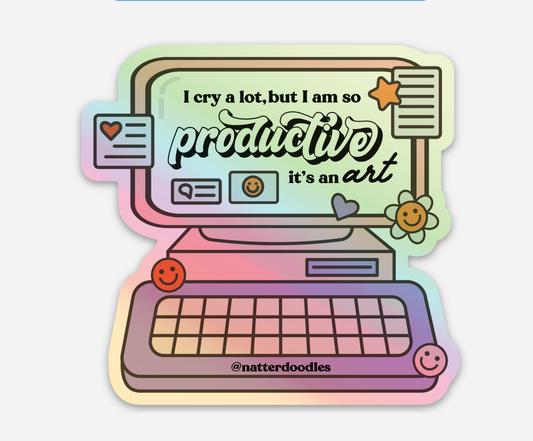 I Cry A Lot But I Am So Productive - Taylor Swift Sticker