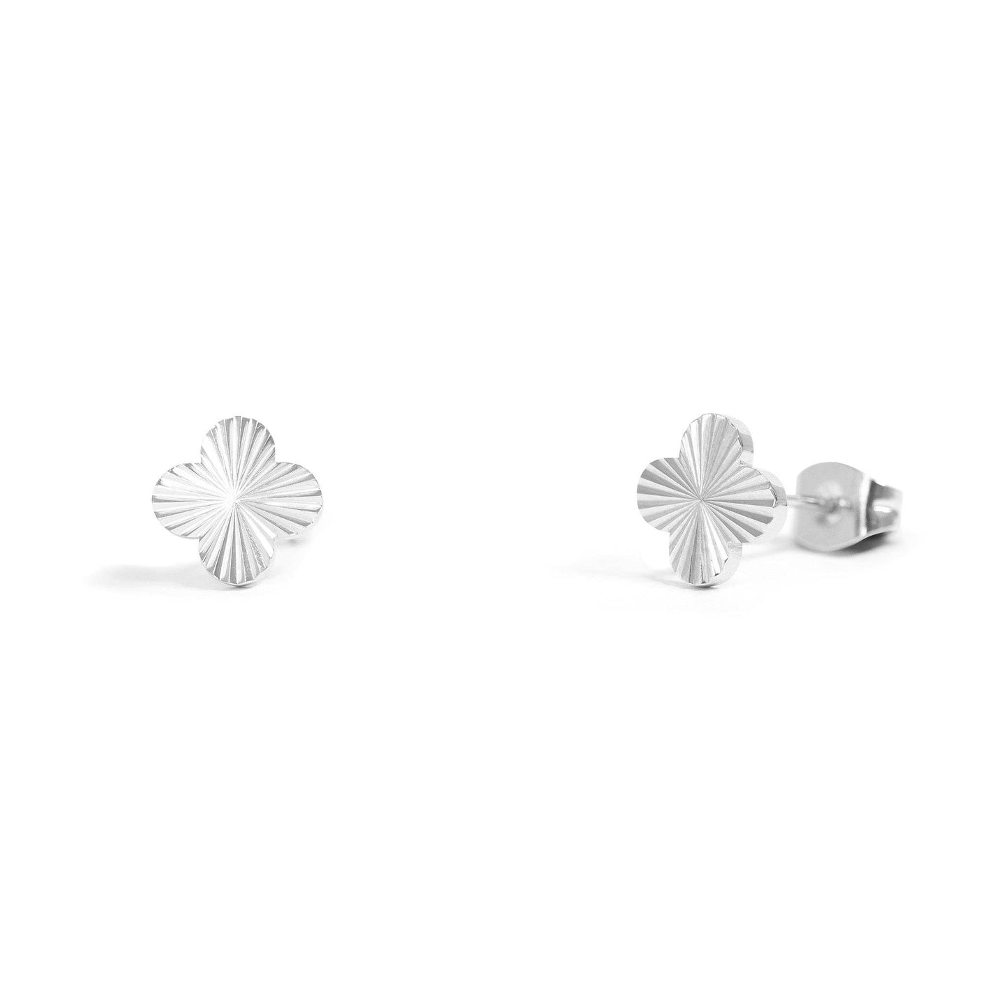 Stainless Steel Clover Stud Earrings