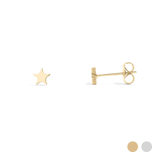 Gold Star Stud Earrings